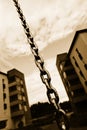 Chain and apartment blocks