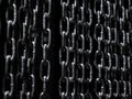 Chain background. Abstract high contrast old grunge texture chains wall.