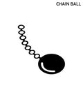 Chain ball icon symbol design