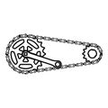 Chain bicycle link bike motorcycle two element crankset cogwheel sprocket crank length with gear for bicycle cassette system bike