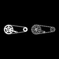 Chain bicycle link bike motorcycle two element crankset cogwheel sprocket crank length with gear for bicycle cassette system bike