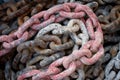 Chain with big shackles Royalty Free Stock Photo