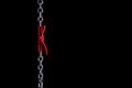 chain on a black background, flexible link, be flexible