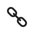 Chain - black icon on white background vector illustration for website, mobile application, presentation, infographic. Web link