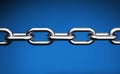 Chain On Blue Web Links Concept Royalty Free Stock Photo