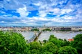 Chain Bridge across the Danube River in Budapest, Hungary Royalty Free Stock Photo