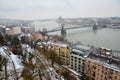 The Chain bridge in Budapest Royalty Free Stock Photo