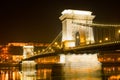 Chain Bridge in Budapest, Hungary Royalty Free Stock Photo