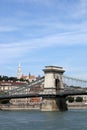 Chain bridge Budapest Hungary Royalty Free Stock Photo