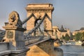 Chain Bridge in Budapest Royalty Free Stock Photo