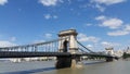 Chain Bridge Budapest Hungary Royalty Free Stock Photo