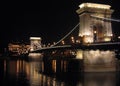 Chain Bridge of Budapest by night