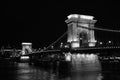 The Chain Bridge in Budapest Royalty Free Stock Photo