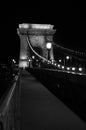 The Chain Bridge in Budapest Royalty Free Stock Photo