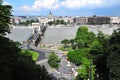 Chain bridge and Budapest skyline Royalty Free Stock Photo