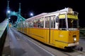 Chain Bridge in Budapest with a Tram