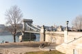 Chain bridge and Danube river