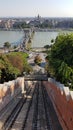 Chain Bridge and Hill Funicularin Budapest