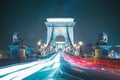 Chain Bridge and the Hungarian Parliament Building, Budapest, The Chain Bridge, Hungary Royalty Free Stock Photo