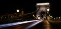 Chain Bridge at Night, Budapest Royalty Free Stock Photo