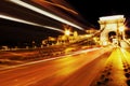 Chain Bridge at night Budapest Royalty Free Stock Photo