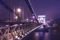 The Chain Bridge At Night, Budapest Royalty Free Stock Photo