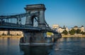 Chain Bridge in Budapest city
