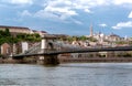 Chain Bridge over Danube river Royalty Free Stock Photo