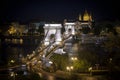 Chain Bridge over Danube river, Budapest cityscape Royalty Free Stock Photo