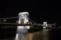 Chain Bridge over Danube river, Budapest cityscape Royalty Free Stock Photo