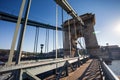 Chain Bridge over Danube river, Budapest cityscape Royalty Free Stock Photo
