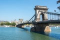 Chain Bridge over Danube river, Budapest, Hungary Royalty Free Stock Photo