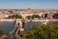 Chain Bridge over the Danube River in Budapest, Hungary Royalty Free Stock Photo