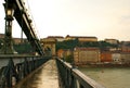 The Chain Bridge in a rainy summer day