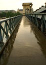 The Chain Bridge in a rainy summer day