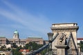 Chain bridge and royal castle Budapest Royalty Free Stock Photo