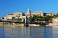 Chain bridge and royal palace, Budapest Royalty Free Stock Photo