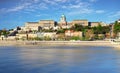 Chain bridge and royal palace, Budapest Royalty Free Stock Photo