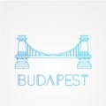 Chain Bridge. The symbol of Budapest, Hungary.