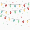 Chain of Christmas lights. Vector Royalty Free Stock Photo