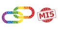Rubber Mi5 Stamp and Spectrum Chain Collage