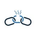 Chain, connect, detachment icon. Simple editable vector graphics Royalty Free Stock Photo