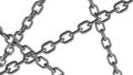 Chain Connection Lines Over White Background Royalty Free Stock Photo