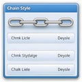 A chain dialog box is a sequence of interconnected pop-up windows or prompts used