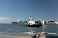 Chain ferry across Poole harbour near Sandbanks, Dorset