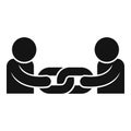 Chain friendship icon simple vector. Charity love