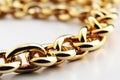 Chain gold link. Generate Ai Royalty Free Stock Photo