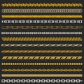 Chain Gold and Silver Set. Vector Royalty Free Stock Photo