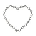 Chain heart isolated on a white background Royalty Free Stock Photo
