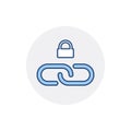 Chain hyperlink link lock web web link icon